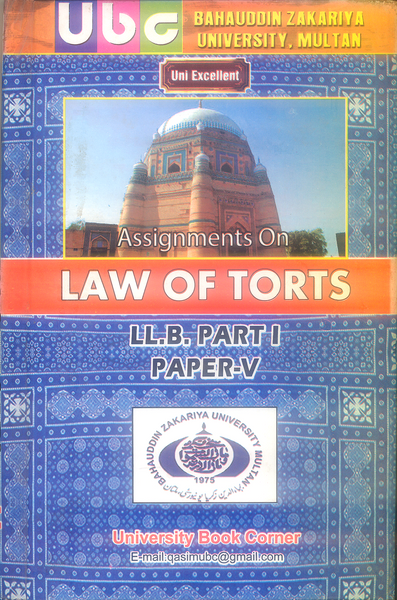 Assignments on Law of Torts and Easment For LLB P-1
