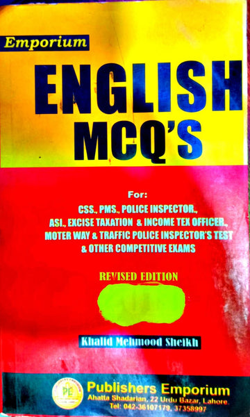 English MCQs For CSS PMS By Khalid Mehmood Sheikh -Emporium