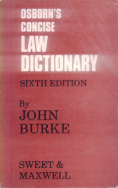 Osborn's Concise Law Dictionary 6th Edition
