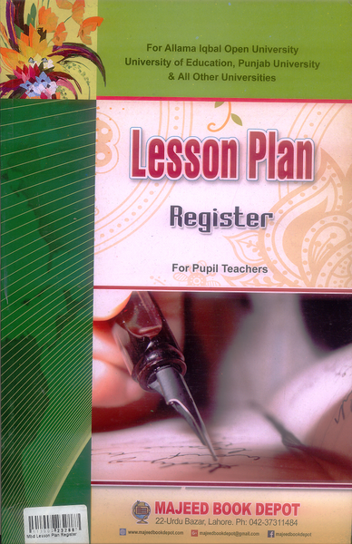Lesson Plan Register For Pupil Teachers (بياض الأسباق)