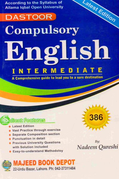 Dastoor Compulsory English (386) For Intermediate by Nadeem Qureshi