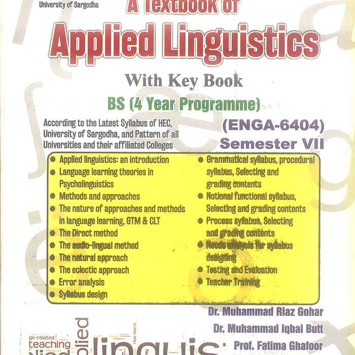 A Textbook of Applied Linguistics For BS With Keybook  -Famous
