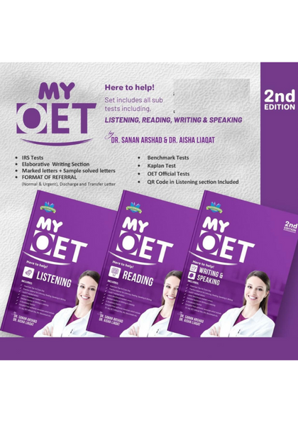 MY OET 3 Volumes Set 2nd Edition( Listening,Reading,Writing & Speaking )