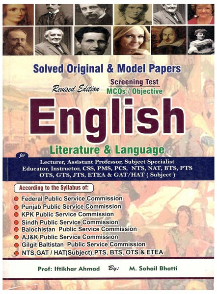 English Literature &Language MCQs Solved Papers For CSS Lecturer By  M. Sohail Bhatti 