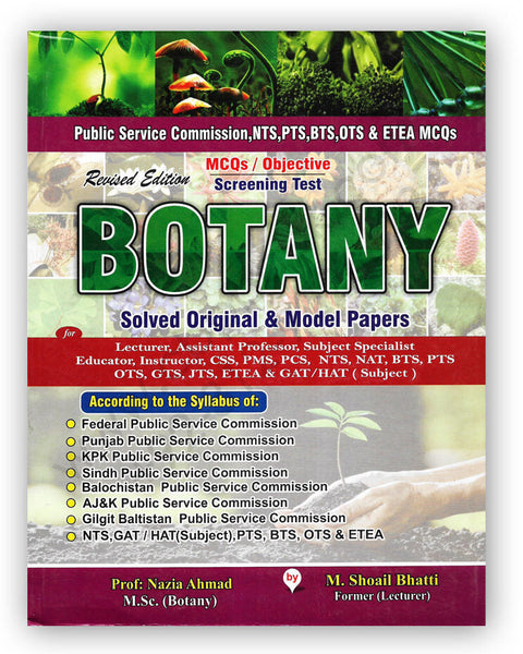 Botany MCQs Solved Papers For Lecturer By M. Sohail Bhatti -Bhatti