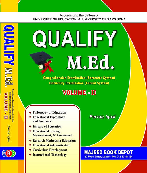 Qualify M.Ed Vol 2  By Pervaiz Iqbal -MBD