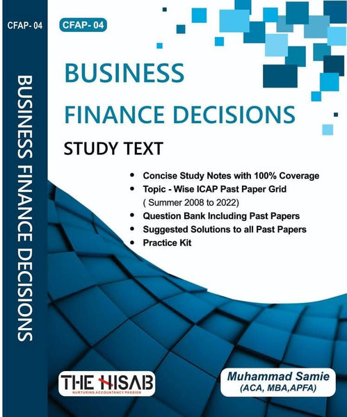 CFAP-04 Business Finance Decisions Study Text 