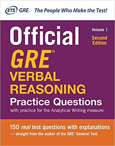 Official GRE Verbal Reasoning Practice Questions 2nd Edition Volume 1-ETS