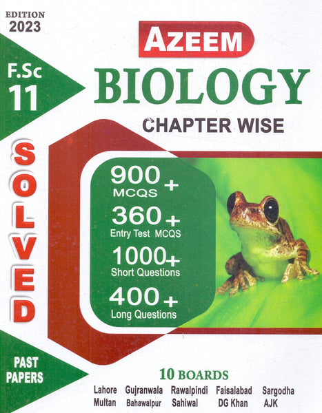 Azeem Biology Chapter Wise Solved Papers For FSc 11th 