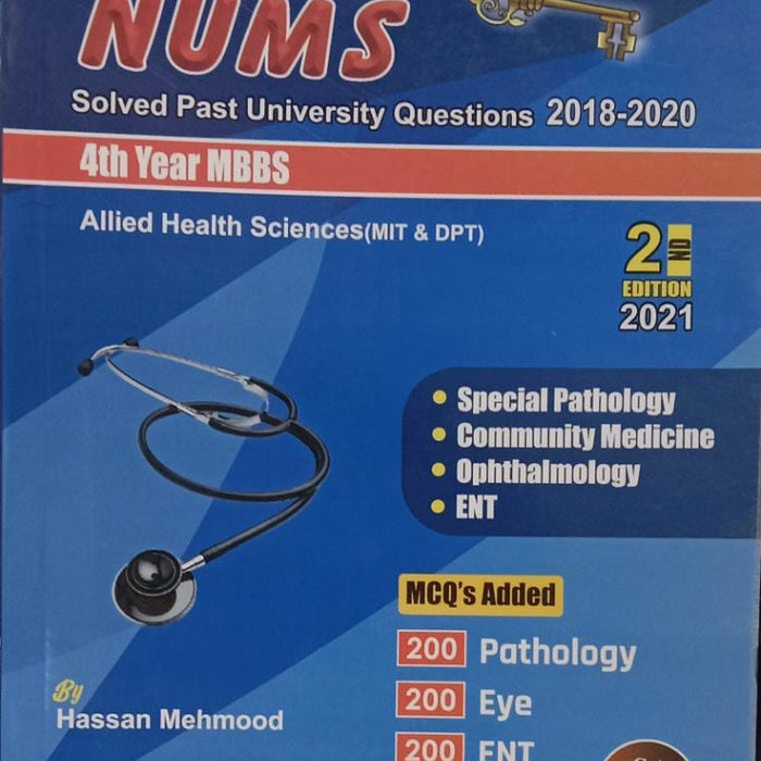 Key To NUMS UHS Solved Paper 4th Year Mbbs MIT DPT 2nd Edition