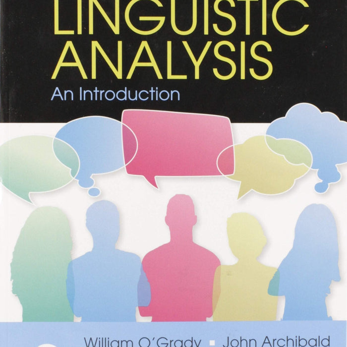 Contemporary Linguistic Analysis An Introduction 9th Edition By William O Grady 