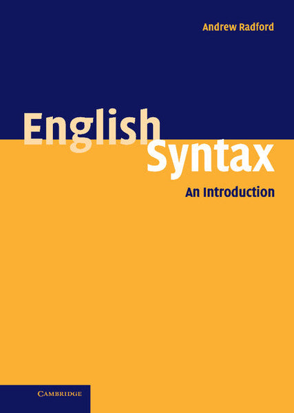 English Syntax By Andrew Radford