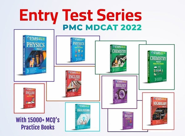 Stars Entry Test Series 2022 10 Books MDCAT NUMS FMDC Physics Chemistry Biology English Logical Reasoning