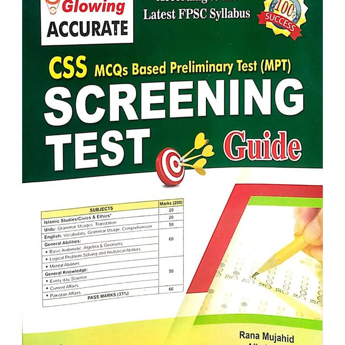 Glowing Accurate CSS MCQs MPT Screening Text Guide