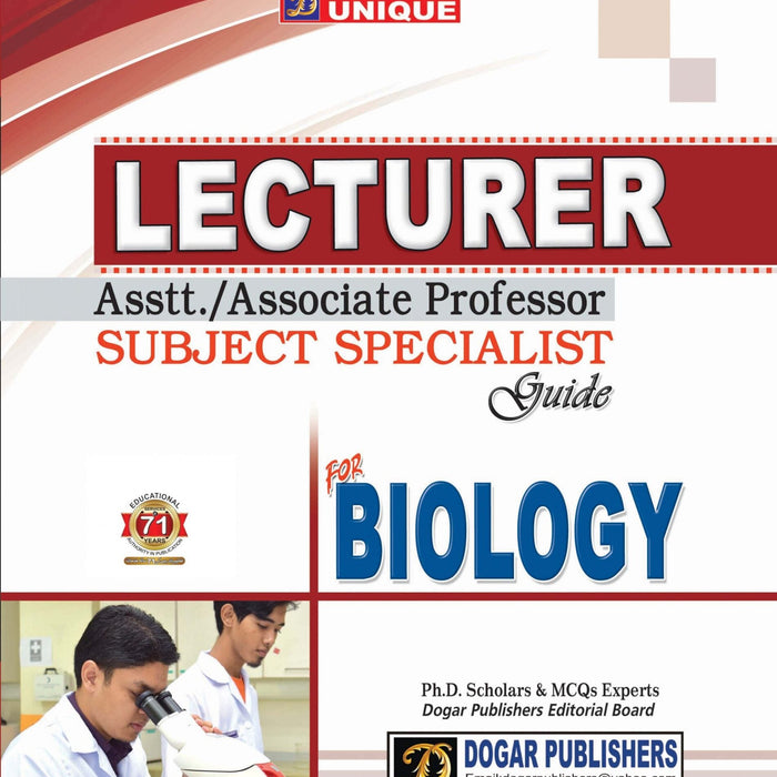 Dogar Lecturer Subject Specialist Guide For Biology 