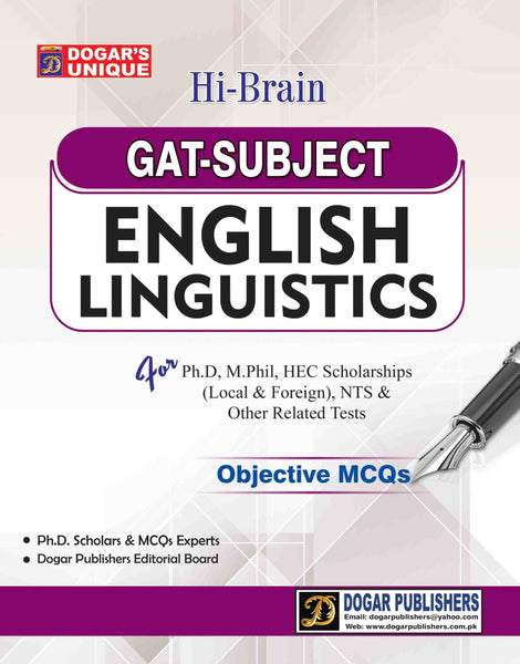 GAT-Subject English Linguistics  MCQs For Ph.D NTS -Dogar 