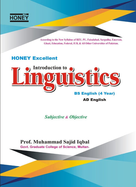 Honey  Excellent Linguistics For Bs English By Prof Muhammad Sajid Iqbal