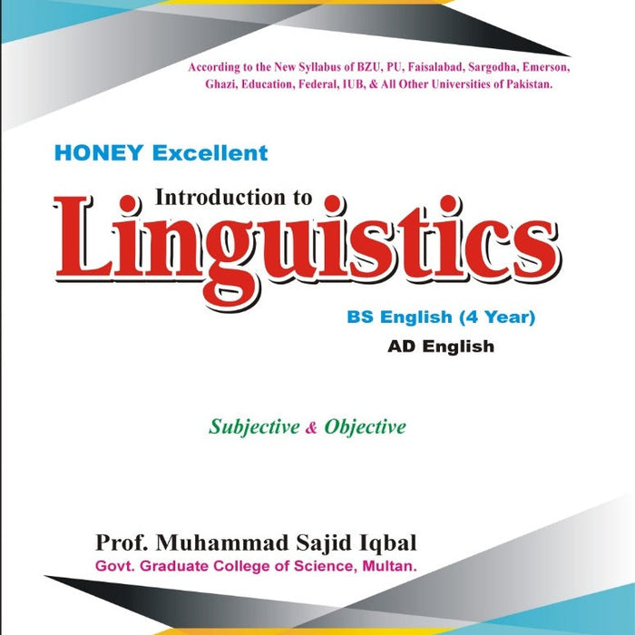 Honey  Excellent Linguistics For Bs English By Prof Muhammad Sajid Iqbal