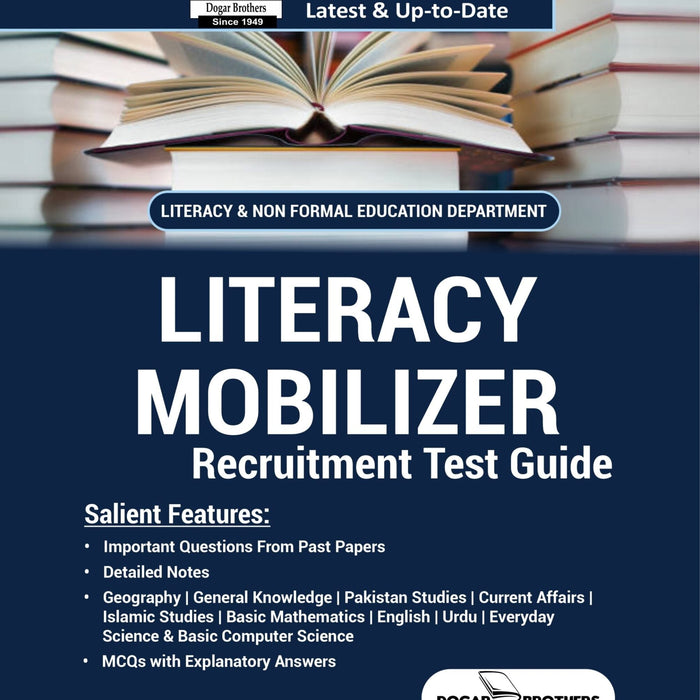 Literacy Mobilizer Recruitment Test Guide For PPSC FPSC  - DOGAR