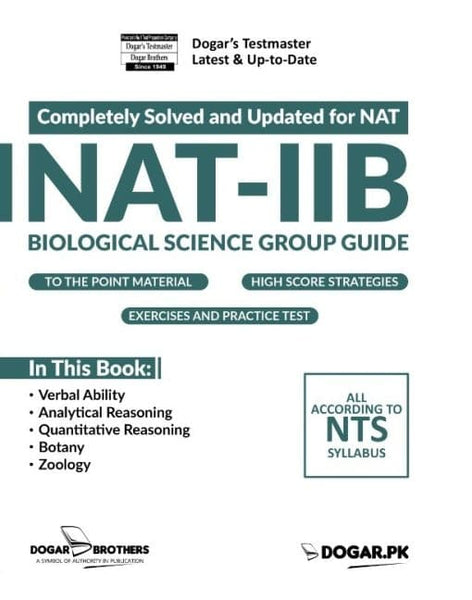 INAT-IIB Biological Science Group Guide Completely Solved And Updated by Dogar