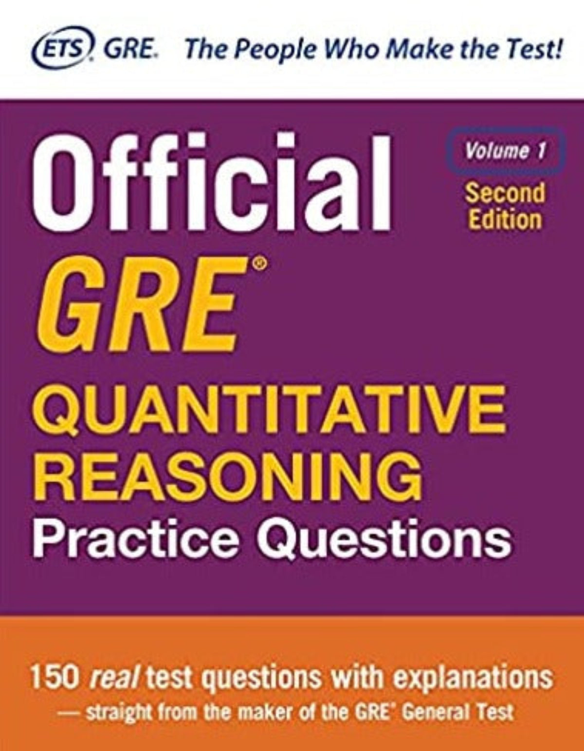 Gre Math Section Official GRE Quantitative Reasoning Practice Questions 2nd Edition Vol ...