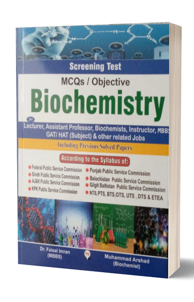 Biochemistry MCQs For Lecturer GAT By Dr Faisal Imran -Bhatti 