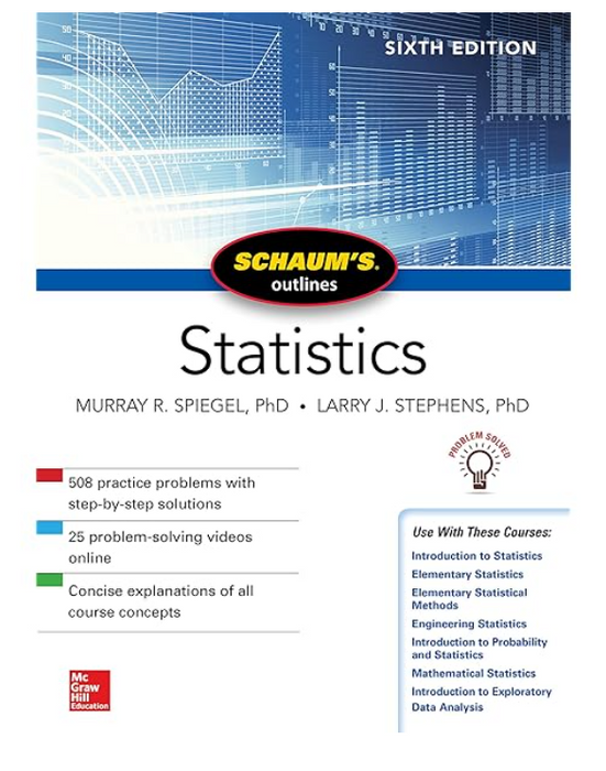 Schaums Outlines Statistics 6th Edition by Murray R. Spiegel 