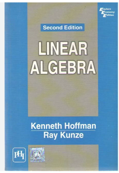 Linear Algebra 2nd Edition by Kenneth M Hoffman 