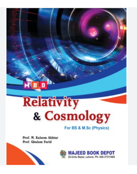 Mbd Relativity &amp; Cosmology  For Bs Msc Students