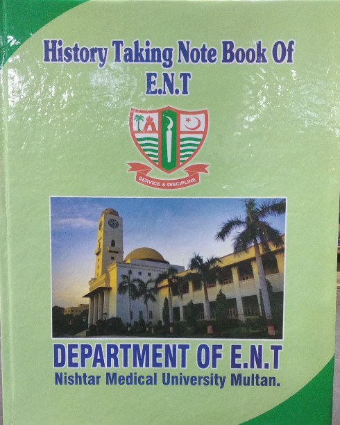 History Taking Note Book Of E.N.T