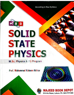 Solid State Physics For M.Sc Physics & BS Program