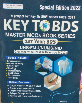 Key To Bds Mcqs 1st Year Bds 2023  Latest Edition