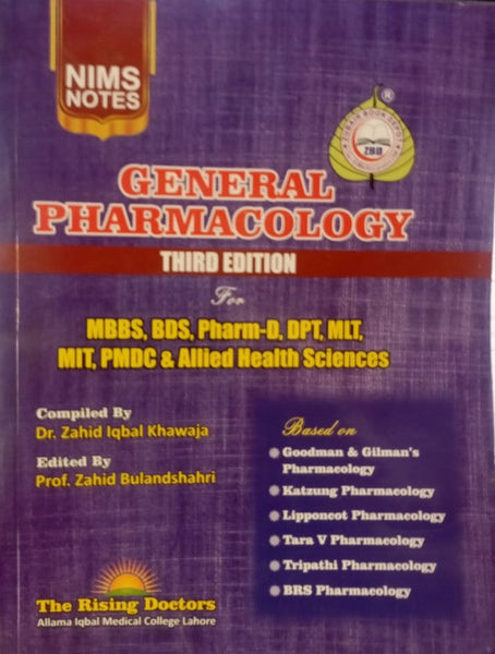 General Pharmacology Notes for MMBS 3rd Year by Dr. Zahid Iqbal Khawaja