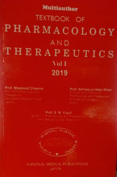 Multiauthor A Textbook Of Pharmacology and Therapeutics VOL 1