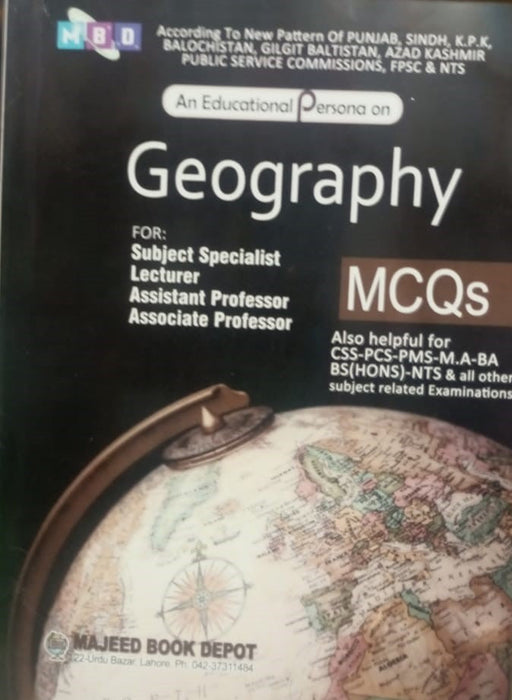  Geography Mcqs For Lecturar CSS PMS By Madia Khan Abdul Rahim Sarfraz 