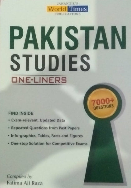 Pakistan Studies (One Liner) By Fatima Ali Raza