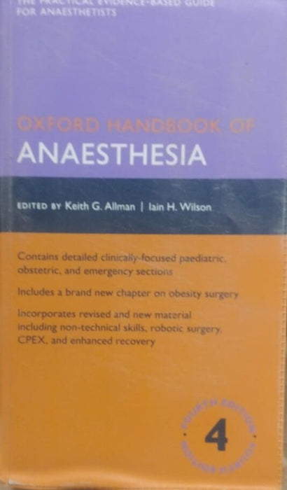 Oxford Handbook of Anaesthesia 4th Edition