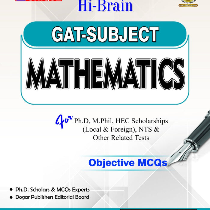 GAT Subject Mathematics Mcqs For Ph.d NTS By Dogar