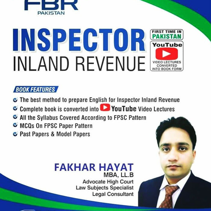 FPSC Federal Board Of Revenue Inspector Inland Revenue Guide According To The Syllabus by Fakhar Hayat  books n books 