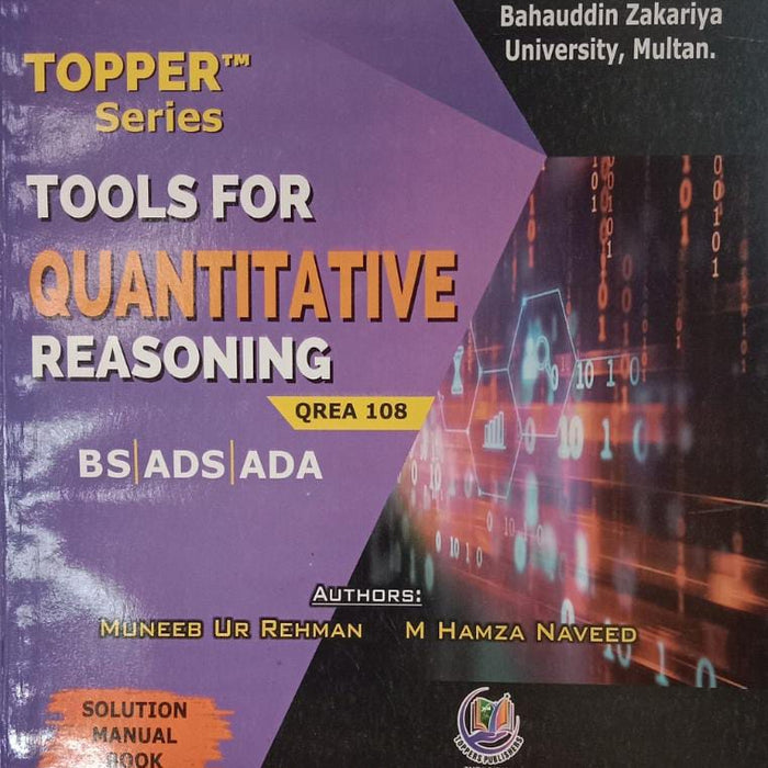 Topper Tools For Quantitative Reasoning Qrea 108 ADA ADS BS