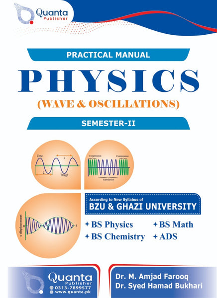 Physics Waves &Oscillations (Practical Manual)  Semester II By Syed Hamad Bukari -Quanta