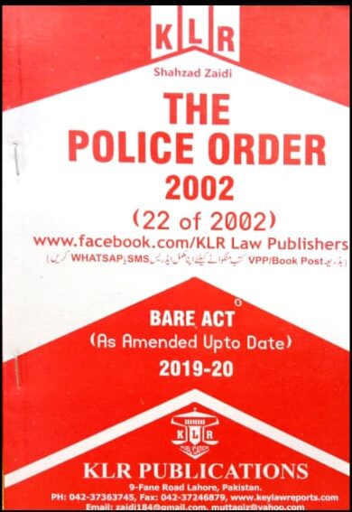 KLR The Police Order 2002 Bare Act