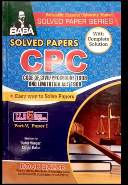 Solved Papers CPC Code Of Civil Procedure 1908 Limitation Act 1908