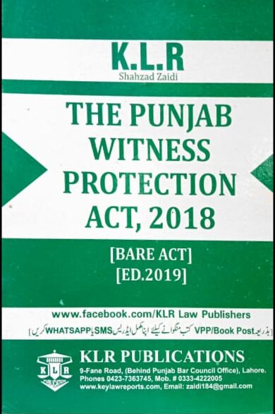 KLR Punjab Witness Protection Act 2018 Bare Act