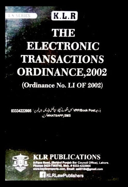 The Electronic Transactions Ordinance 2002