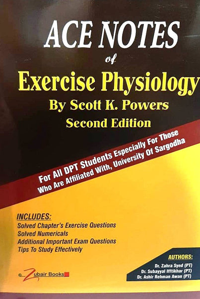 Exercise Physiology ACE Notes For All DPT Students 2nd Edition By Zahra Syed Subayyal