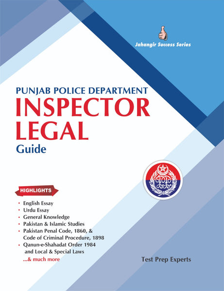 Jahangir Success Series Punjab Police Department Inspector Legal Guide Test Prep Experts