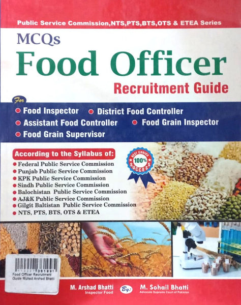 Food Officer Recruitment Guide MCQs  For PPSC FPSC By M. Sohail Bhatti