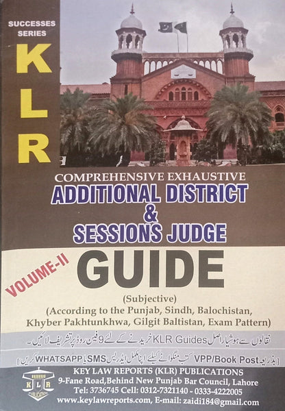 KLR Comprehensive Exhaustive Additional District &amp; Sessions Judge Guide Subjective Vol 2