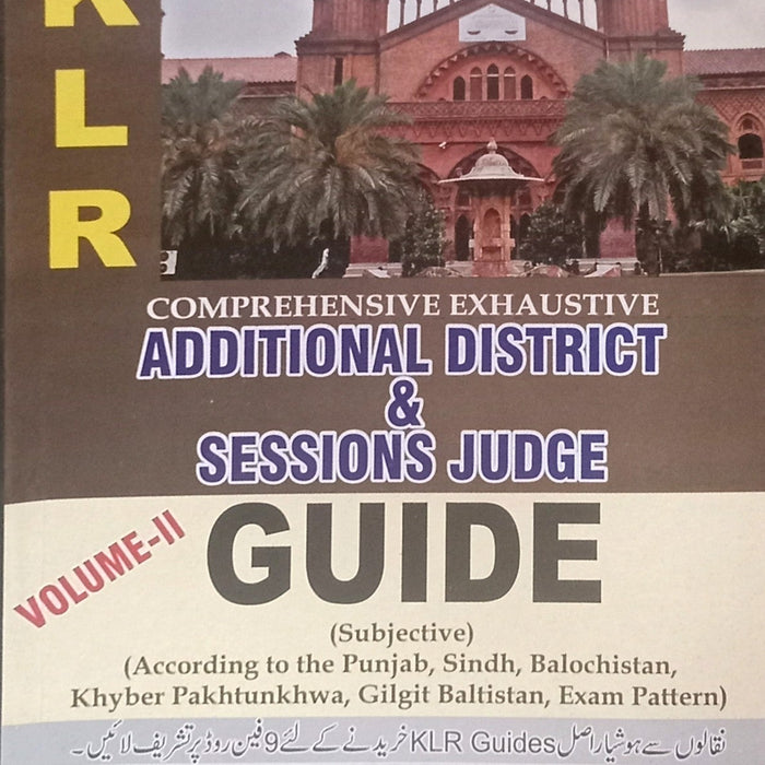 KLR Comprehensive Exhaustive Additional District & Sessions Judge Guide Subjective Vol 2